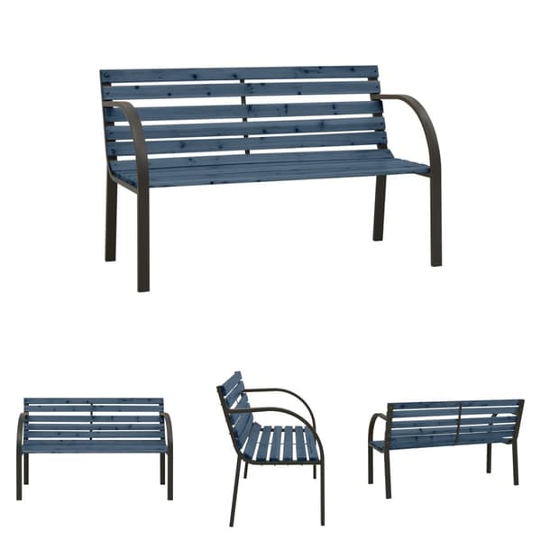The Living Store Barnbänk 81 cm kinesiskt granträ grå -  Trädgårdsbänkar