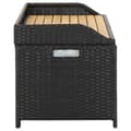 Miniatyrbillede 5 af 9: The Living Store havebænk med opbevaring 120 cm polyrattan sort -  Havebænke