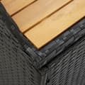 Miniatyrbillede 8 af 9: The Living Store havebænk med opbevaring 120 cm polyrattan sort -  Havebænke