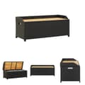Miniatyrbillede 1 af 9: The Living Store havebænk med opbevaring 120 cm polyrattan sort -  Havebænke