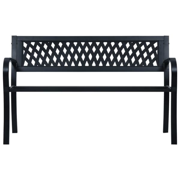 The Living Store havebænk 125 cm stål sort -  Havebænke