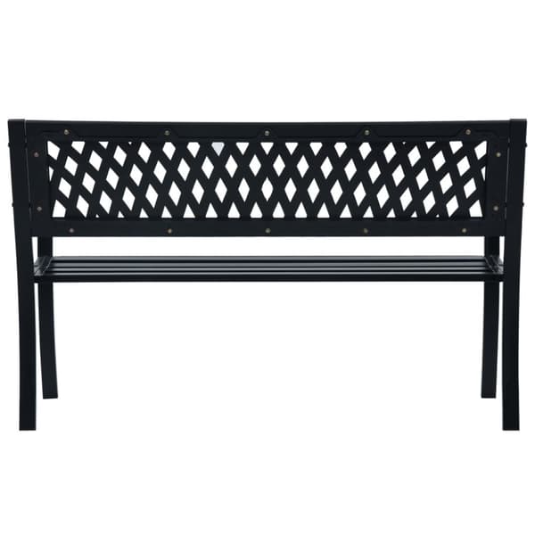 The Living Store havebænk 125 cm stål sort -  Havebænke