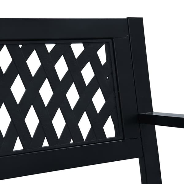 The Living Store havebænk 125 cm stål sort -  Havebænke