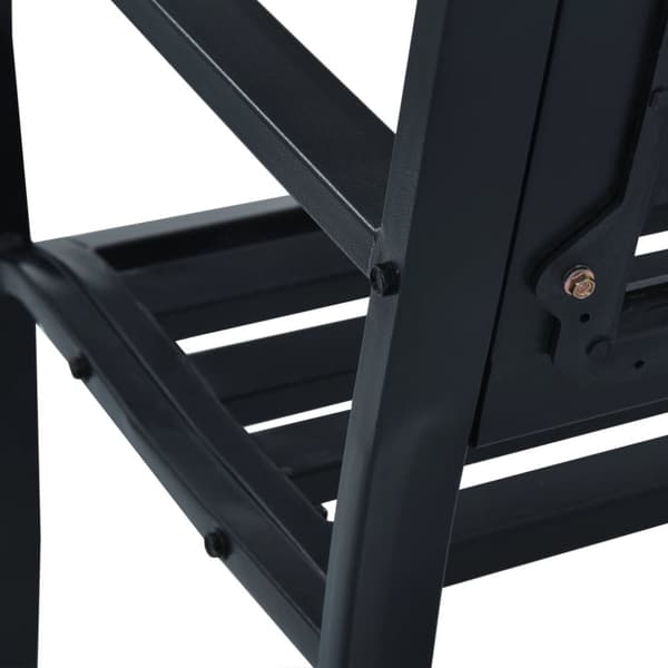 The Living Store havebænk 125 cm stål sort -  Havebænke