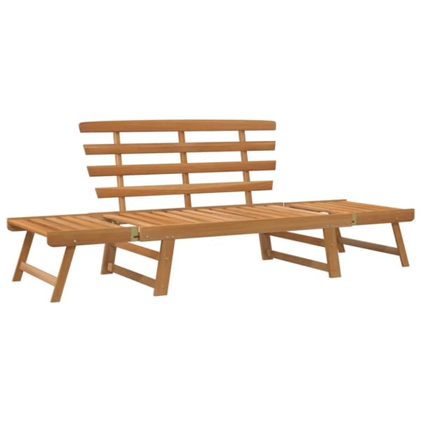 The Living Store havebænk 2-i-1 190 cm massivt akacietræ -  Havebænke