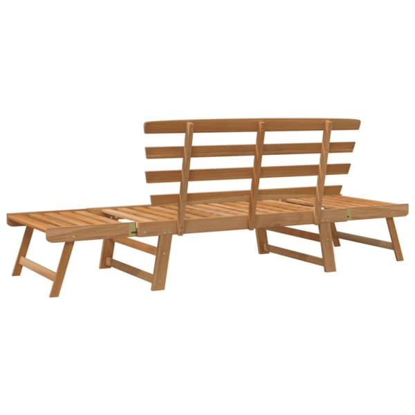 The Living Store havebænk 2-i-1 190 cm massivt akacietræ -  Havebænke