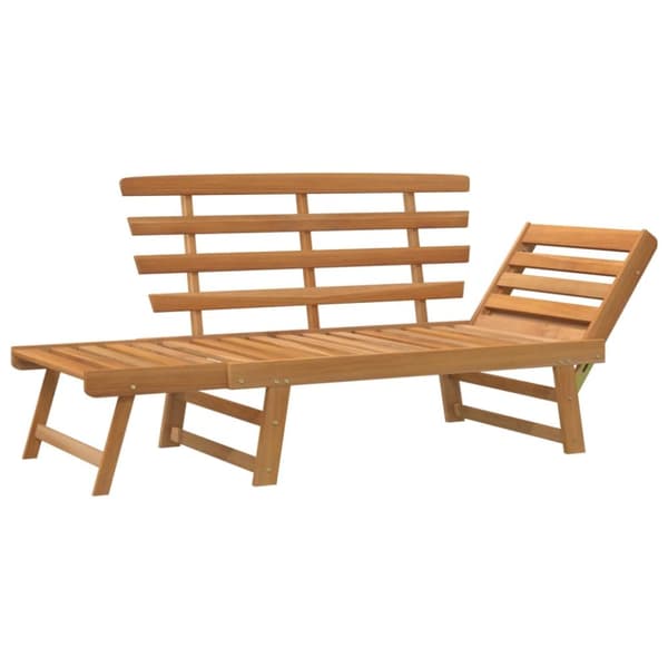 The Living Store havebænk 2-i-1 190 cm massivt akacietræ -  Havebænke