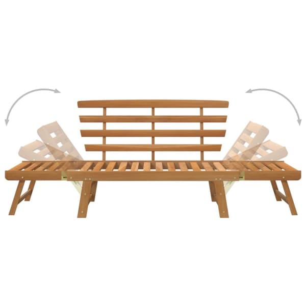 The Living Store havebænk 2-i-1 190 cm massivt akacietræ -  Havebænke
