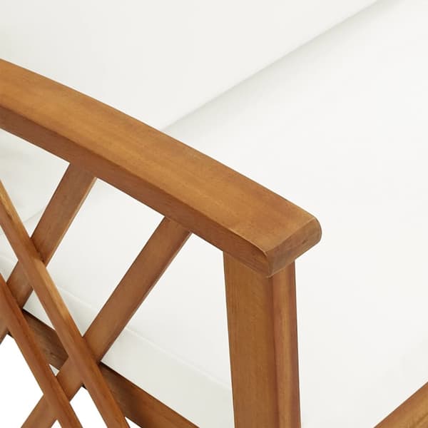 The Living Store havebænk med hynder 119 cm massivt akacietræ -  Havebænke