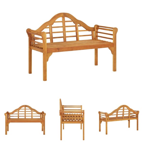 The Living Store Trädgårdsbänk 125 cm massivt akaciaträ -  Trädgårdsbänkar