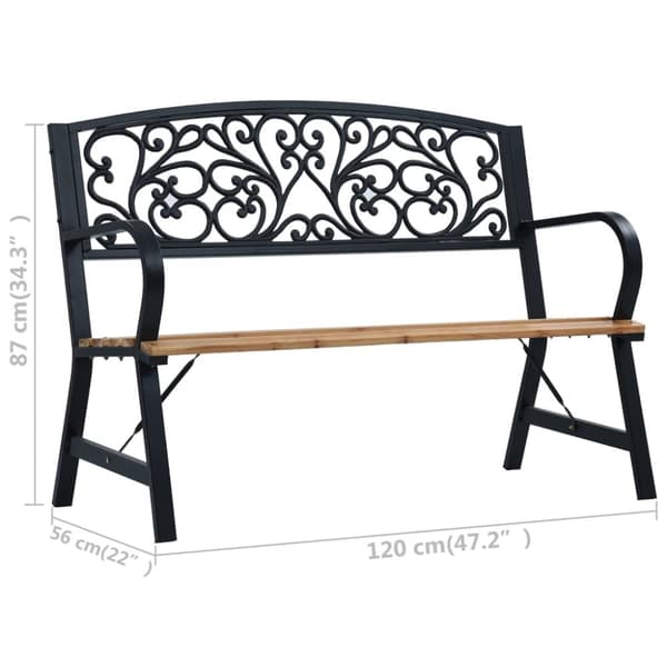 The Living Store havebænk 120 cm træ -  Havebænke