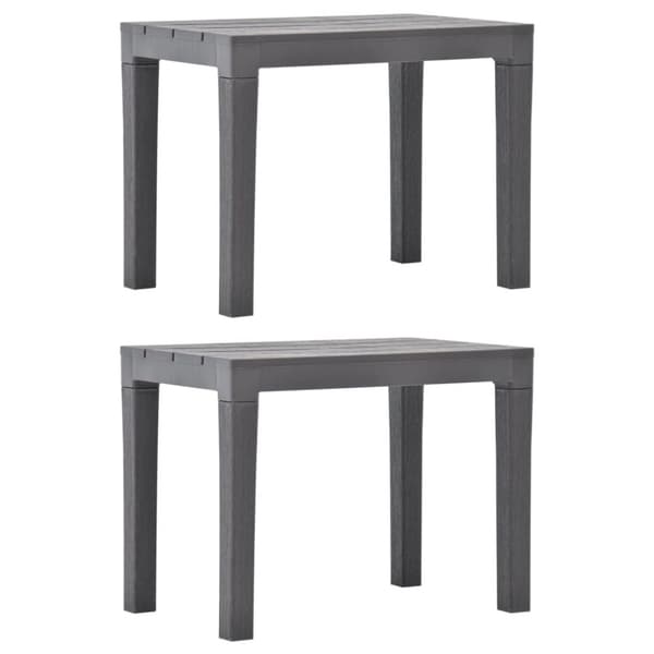 The Living Store havebænke 2 stk. plastik mokkafarvet -  Havebænke