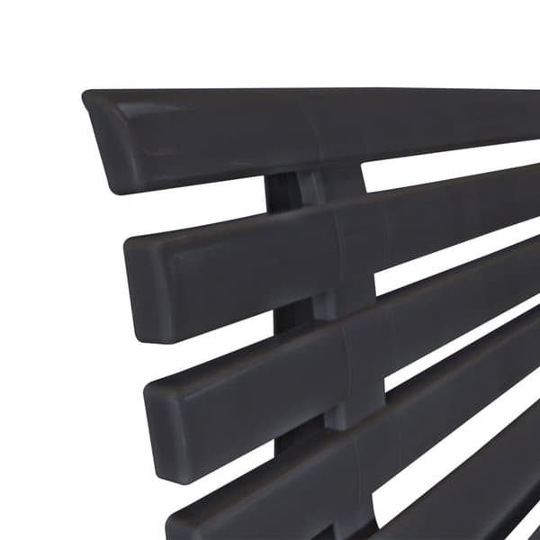 The Living Store Trädgårdsbänk 145,5 cm plast antracit - Trädgårdsbänkar