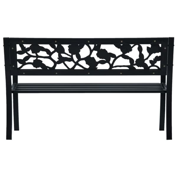 The Living Store havebænk 125 cm stål sort -  Havebænke