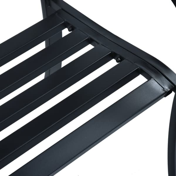 The Living Store havebænk 125 cm stål sort -  Havebænke