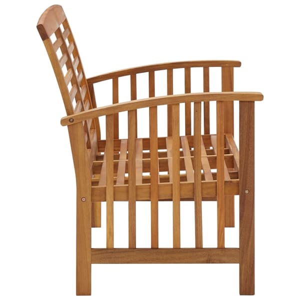 The Living Store Trädgårdsbänk 119 cm massivt akaciaträ -  Trädgårdsbänkar