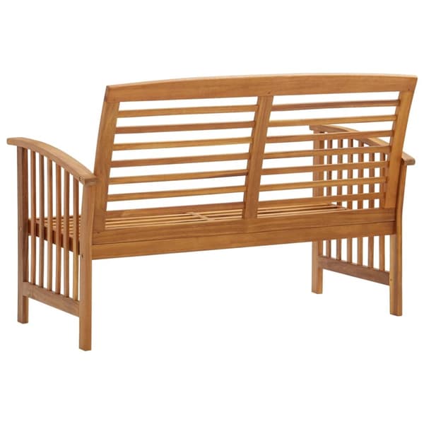 The Living Store Trädgårdsbänk 119 cm massivt akaciaträ -  Trädgårdsbänkar