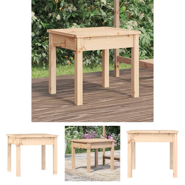 The Living Store havebænk 50x44x45 cm massivt fyrretræ - Havebænke