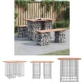 Miniatyrbild 1 av 9: The Living Store Trädgårdsbänk gabion-design 100x70x72 cm massivt douglasträ -  Trädgårdsbänkar