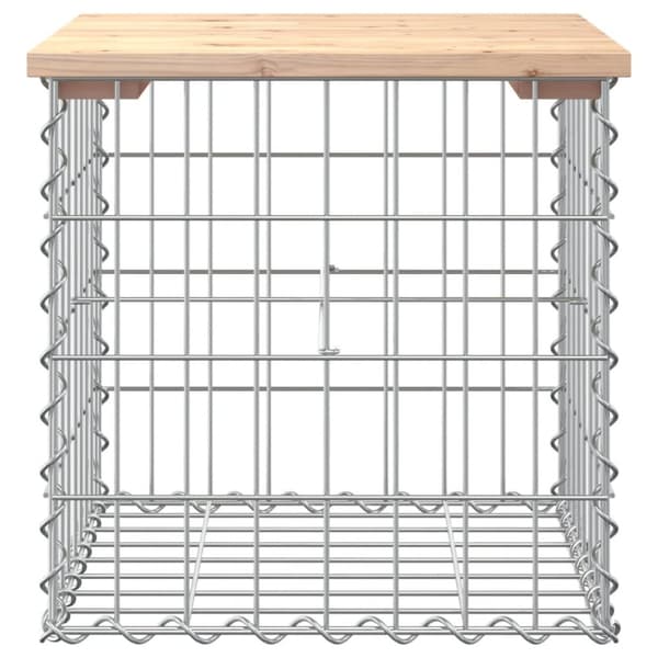 The Living Store Trädgårdsbänk gabion-design 43x44x42 cm massiv furu -  Trädgårdsbänkar