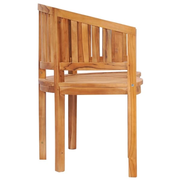 The Living Store bananbænk 120 cm massivt teaktræ - Havebænke