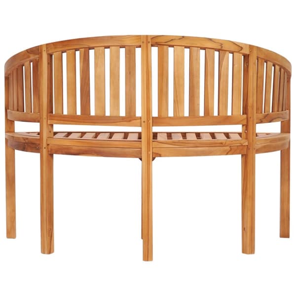 The Living Store bananbænk 120 cm massivt teaktræ -  Havebænke