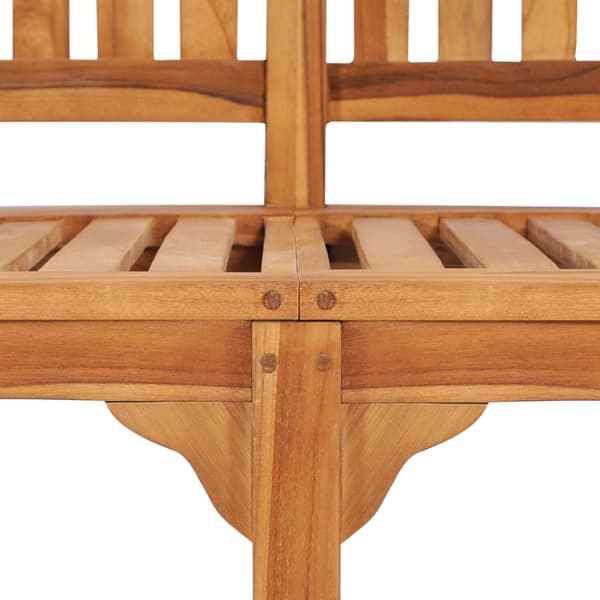 The Living Store bananbænk 120 cm massivt teaktræ -  Havebænke