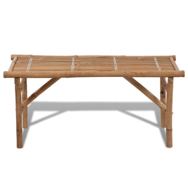 The Living Store foldbar havebænk 118 cm bambus -  Havebænke