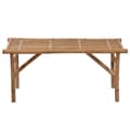 Miniatyrbillede 4 af 10: The Living Store foldbar havebænk med hynde 118 cm bambus -  Havebænke