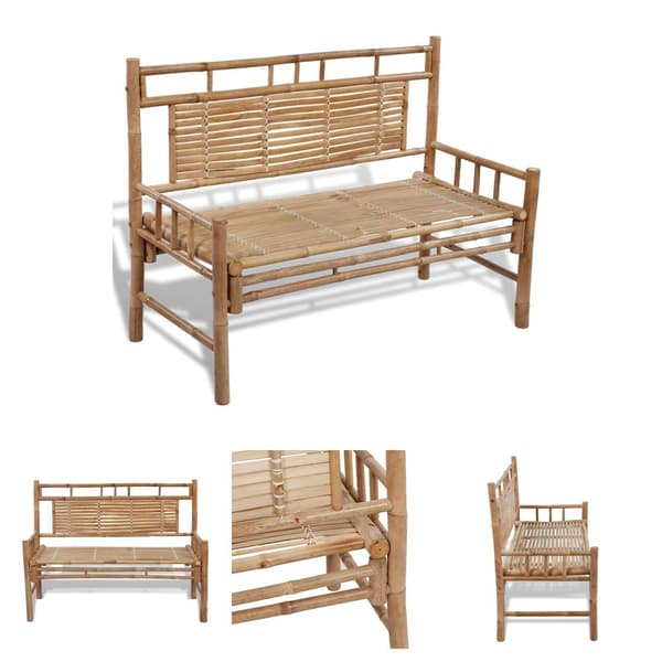 The Living Store havebænk 120 cm bambus -  Havebænke
