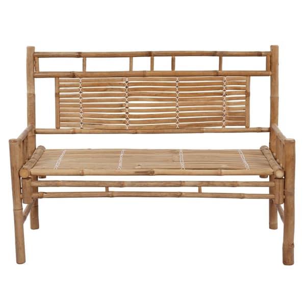 The Living Store Puutarhapenkki tyynyllä 120 cm bambu -  Puutarhapenkit