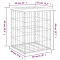 Miniatyrbillede 9 af 9: The Living Store havebænk med gabiondesign 33x31x42 cm massivt fyrretræ -  Havebænke