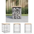 Miniatyrbillede 1 af 9: The Living Store havebænk med gabiondesign 33x31x42 cm massivt fyrretræ -  Havebænke