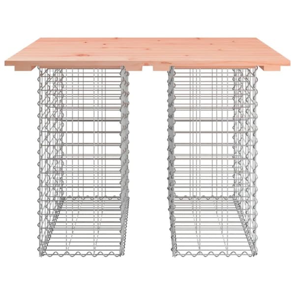 The Living Store havebænk med gabiondesign 100x102x72 cm massivt douglasgran -  Havebænke