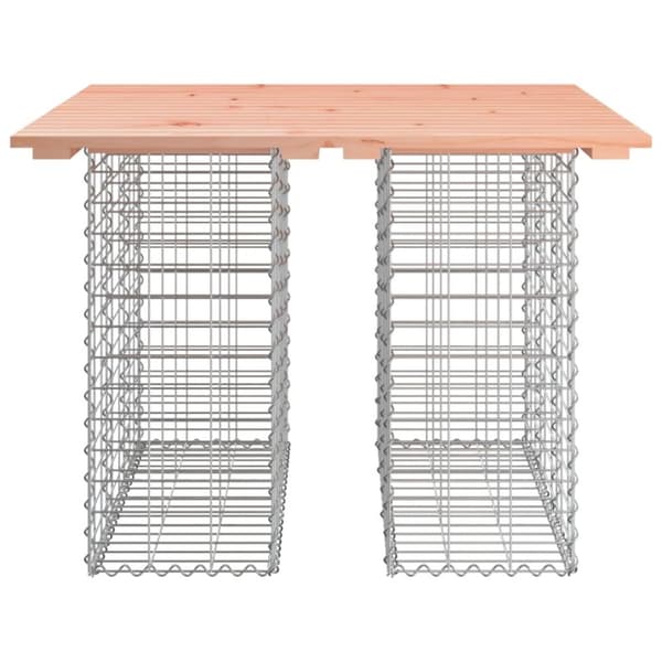 The Living Store havebænk med gabiondesign 100x102x72 cm massivt douglasgran -  Havebænke