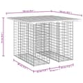 Miniatyrbillede 9 af 9: The Living Store havebænk med gabiondesign 100x102x72 cm massivt douglasgran -  Havebænke