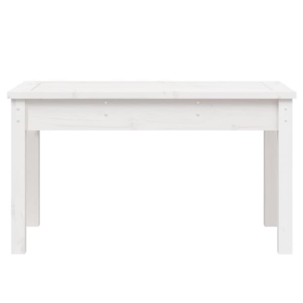 The Living Store havebænk 80x44x45 cm massivt fyrretræ hvid -  Havebænke