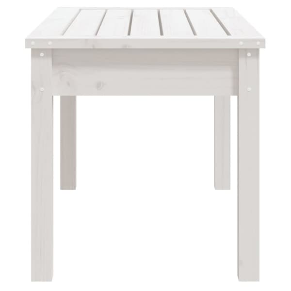 The Living Store havebænk 80x44x45 cm massivt fyrretræ hvid -  Havebænke