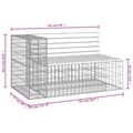 Miniatyrbillede 9 af 9: The Living Store havebænk med gabiondesign 122x71x65,5 cm massivt douglasgran -  Havebænke