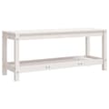 Miniatyrbillede 6 af 10: The Living Store havebænk 108x35x45 cm massivt fyrretræ hvid -  Havebænke