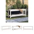 Miniatyrbillede 1 af 10: The Living Store havebænk 108x35x45 cm massivt fyrretræ hvid -  Havebænke