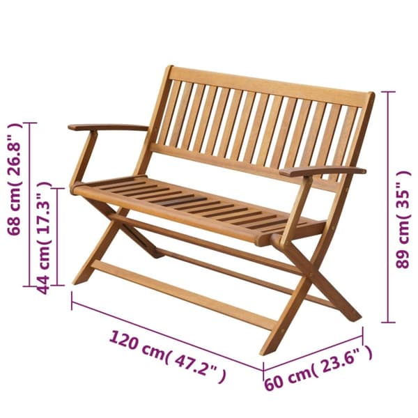 Havebænke - Living havebænk 120 cm massivt akacietræ