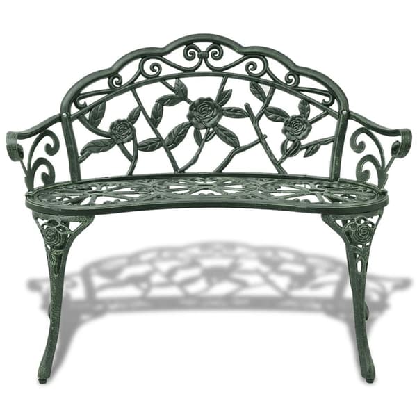 Havebænke - Living havebænk 100 cm støbt aluminium grøn