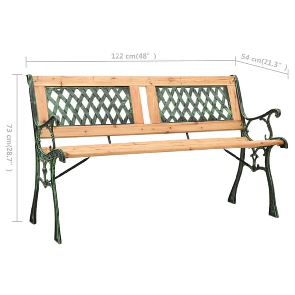 Trädgårdsbänkar - Living Trädgårdsbänk 122 cm gjutjärn och massivt granträ