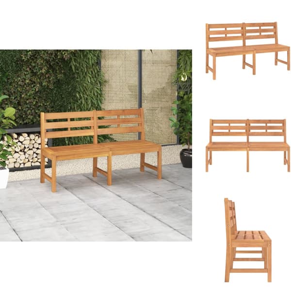 Havebænke - Living havebænk 150 cm massivt teaktræ