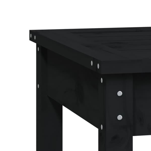 Havebænke - Living havebænk 80x44x45 cm massivt fyrretræ sort