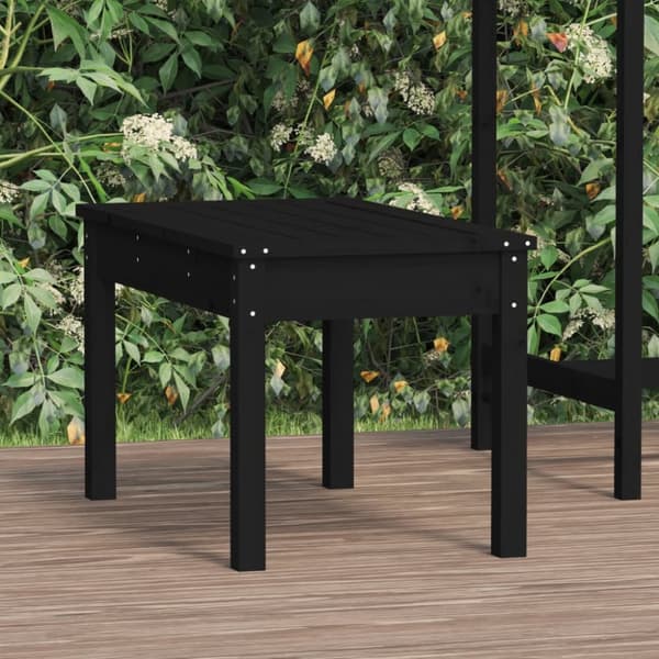 Havebænke - Living havebænk 80x44x45 cm massivt fyrretræ sort