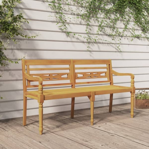 Puutarhapenkit - Living Batavia-penkki 150 cm täysi tiikki