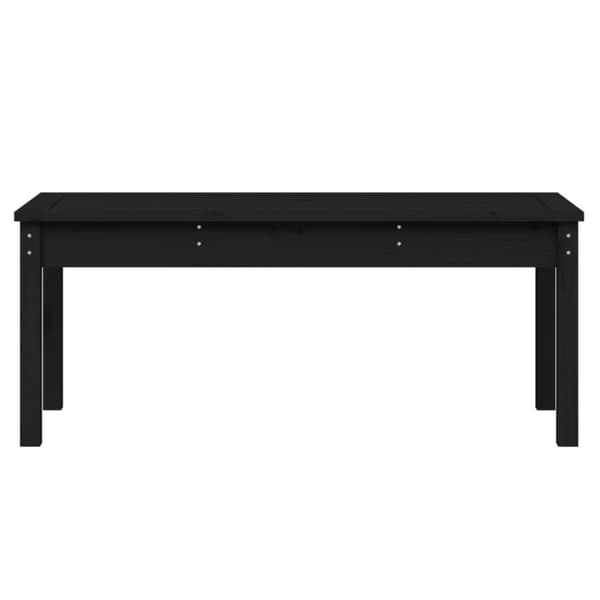 Havebænke - Living havebænk 109x44x45 cm massivt fyrretræ sort
