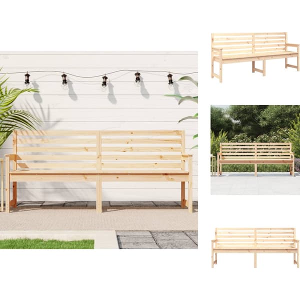 Puutarhapenkit - Living Puutarhapenkki 203,5x48x91,5 cm täysi mänty